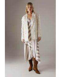 Warehouse - Oversized Fluffy Blazer - Lyst