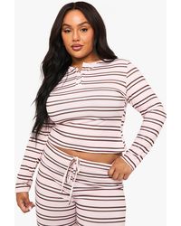 Boohoo - Plus Long Sleeve Button Down Top - Lyst