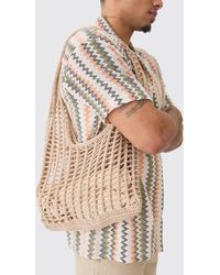 BoohooMAN - Open Knit Tote Bag - Lyst
