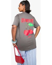 Boohoo - Plus Sweet Cherry Oversized T-Shirt - Lyst
