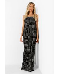 boohoo maternity polka dot dress