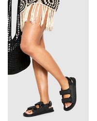 Boohoo - Wide Fit Chunky Double Strap Dad Sandal - Lyst