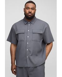 Technic - Plus Al Pleated Oversized Short Sleeve Shirt - Lyst