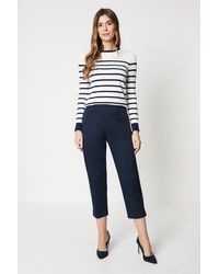 Wallis - Side Zip Stretch Crop Pants - Lyst