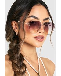 Boohoo - Gafas De Sol Oversize Con Montura En Degradado - Lyst