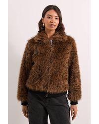 Dorothy Perkins - Tiger Faux Fur Bomber Jacket - Lyst