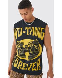 BoohooMAN - Oversized Large Scale Wu Tang License vest - Lyst