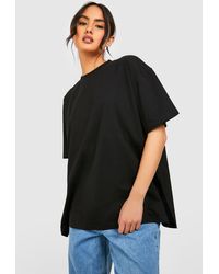 Boohoo Oversized Split Seam T-shirt - Black