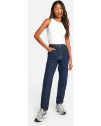 Boohoo - Basics High Waisted Mom Jeans - Lyst