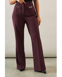 Wallis - Patch Pocket Wide Pants - Lyst