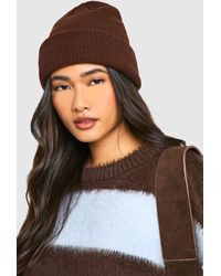 Boohoo - Basic Beanie - Lyst