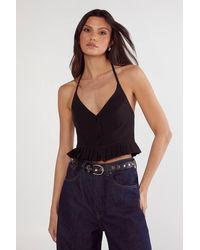 Nasty Gal - Pleated Hem Tailored Top - Lyst
