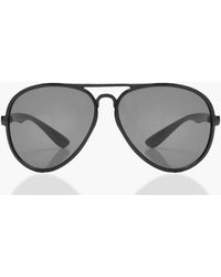 Boohoo - Aviator Tinted Lens Sunglasses - Lyst