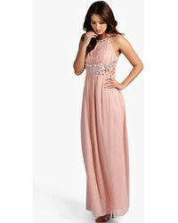 boutique all lace plunge neck maxi dress