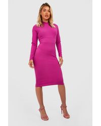 High Neck Long Sleeve Midi Dresses for Women - Up to 76% off | Lyst