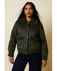 Dorothy Perkins - Petite Pocket Aviator Jacket - Lyst