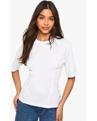 Boohoo - Cotton Cinched Waist T-Shirt - Lyst