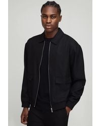 BoohooMAN - Oversize Twill Overshirt mit Cargo-Taschen - Lyst