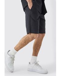 Boohoo - Comfort Waistband Linen Blend Smart Shorts - Lyst