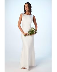 Coast - Satin V Back Maxi Bridemaid Dress With Back Sash Detail - Lyst