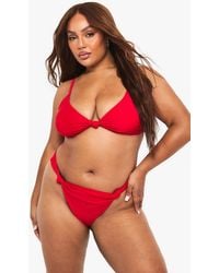 Boohoo - Braguita De Biquini Plus Con Nudo Y Control De Barriga - Lyst