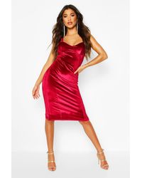 Schickes Lack Cocktailkleid in rot Trendy PVC Cocktail dress in red 