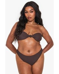 Boohoo - Plus Swimwear Essentials High Waist Brief - Lyst