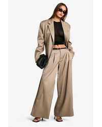 Boohoo - Pantalón Entallado De Pernera Súper Ancha - Lyst