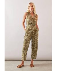 Wallis - Petite Jersey Wrap Jumpsuit - Lyst