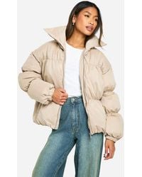 Boohoo - Peached Padded Puffer Jacket - Lyst