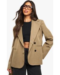 Boohoo - Tailored Wrap Button Blazer - Lyst