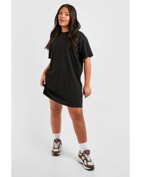 Boohoo - Plus Cotton Short Sleeve T-shirt Dress - Lyst