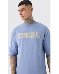 BoohooMAN - Tall Half Sleeve Borg Applique T-shirt - Lyst