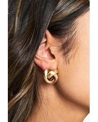 Boohoo - Brushed Knot Stud Earrings - Lyst
