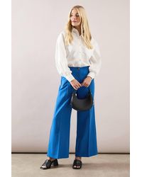 Wallis - Petite Wide Leg Pleat Detail Trouser - Lyst