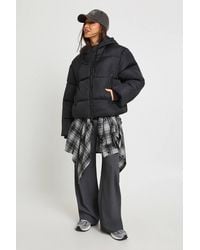 Boohoo - Hooded Padded Puffer Jacket - Lyst