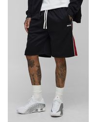 Boohoo - Tall Embroidered Side Stripe Sports Shorts - Lyst