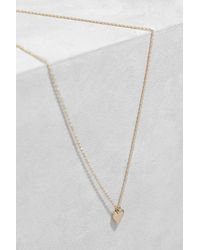 Boohoo - Delicate Gold Heart Necklace - Lyst