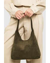 Boohoo - Faux Suede Structured Shoulder Bag - Lyst