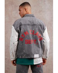 Gray Jean and denim jackets for Women 