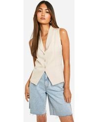 Boohoo - Split Hem Longline Waistcoat - Lyst