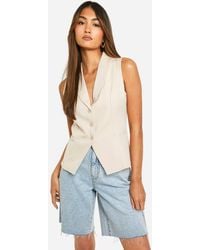 Boohoo - Split Hem Longline Waistcoat - Lyst