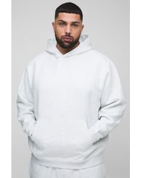 Boohoo - Plus 330Gsm Basic Oversized Over The Head Hoodie - Lyst