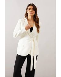 Wallis - Tailored Belted Pocket Detail Blazer - Lyst