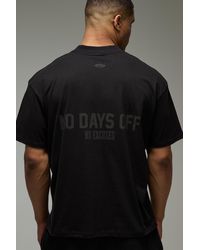 BoohooMAN - Oversize Man Active T-Shirt mit No Days Off Print - Lyst