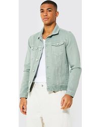 Green Jean and denim jackets for Women 
