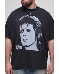 BoohooMAN - Plus Oversized Ziggy License Acid Wash Print T-shirt - Lyst