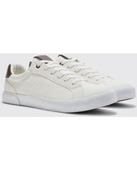 Boohoo - Smart Faux Leather Trainers - Lyst