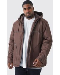 BoohooMAN - Plus Relaxed Riptstop Jacket With Reflective - Lyst