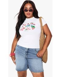 Boohoo - Plus Summer Fruits Fitted Tee - Lyst